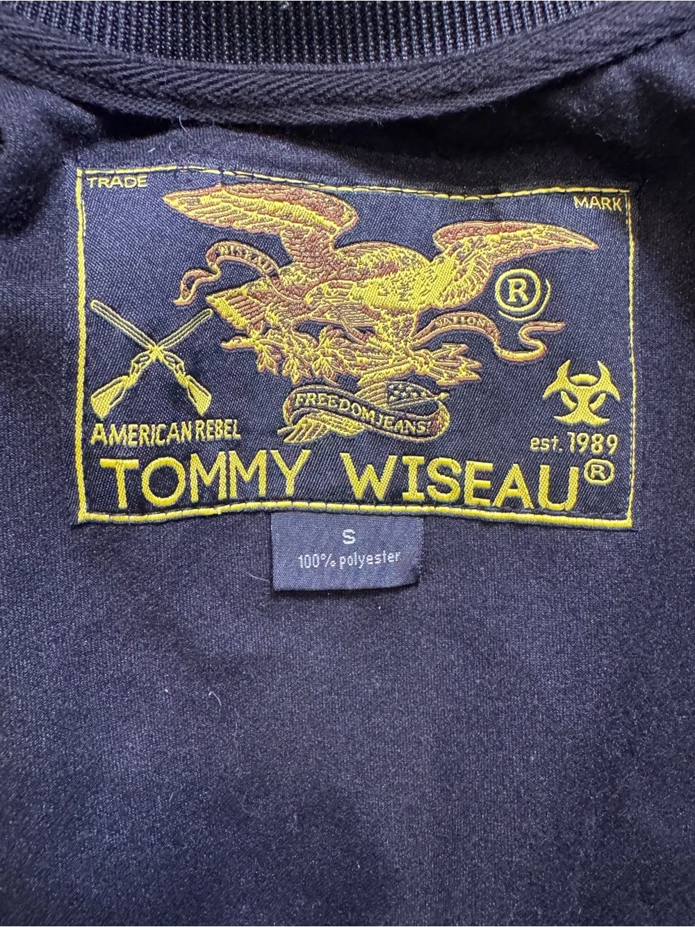 Tommy Wiseau The Room Track Jacket Mens Small Black Tearing Me Apart Lisa Movie